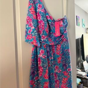 Lilly Pulitzer. Nikki Romper. Orchid oasis.